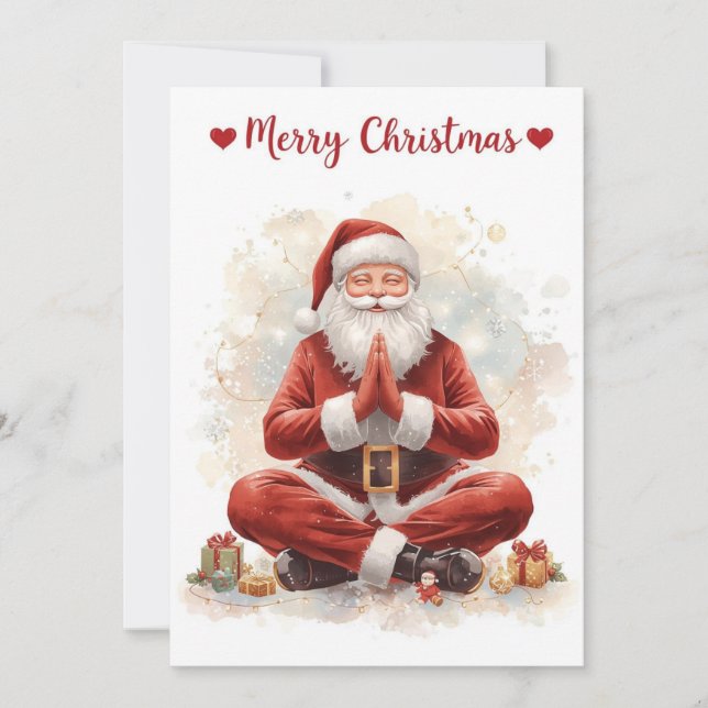 Yoga Christmas Santa Claus posing Yoga Holiday (Front)