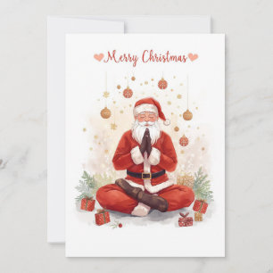 Yoga Christmas Santa Claus posing Yoga Holiday