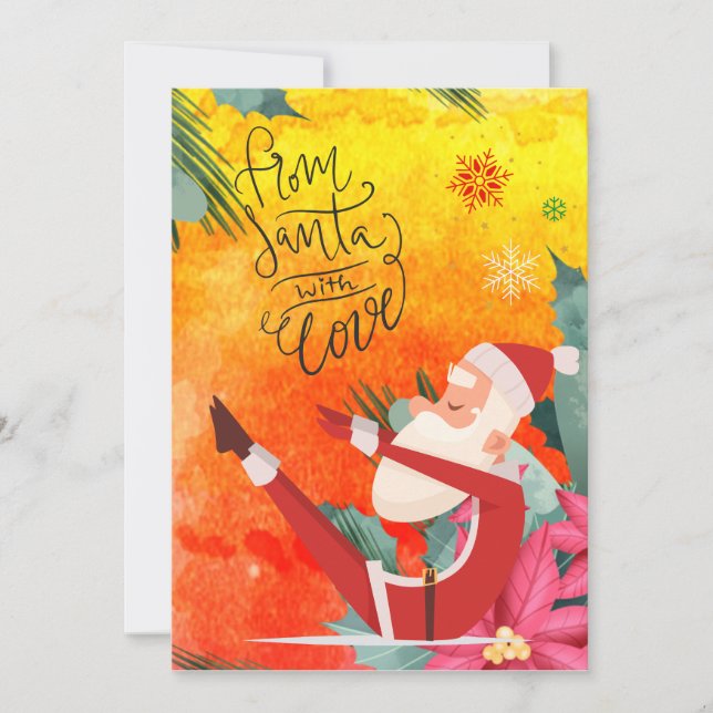 Yoga Christmas Santa Claus posing Yoga Holiday (Front)