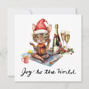 Yoga Christmas Santa Claus Posing yoga Holiday Card