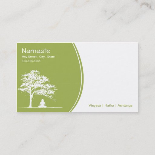 Customizable Yoga Class Business Card loyalty card