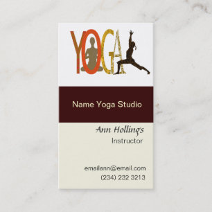 Yoga Class Instructor  Wellness Pilates Business Card