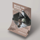 Yoga Classes Neutral Beige Photo Personal Trainer Flyer<br><div class="desc">Promote your trainer services or workout classes with this modern Fitness Flyer design. Featuring a stylish neutral beige design with space for one photo, your logo, tag line or heading, custom text as well as a promotional offer. You can edit all text and colors to create custom gym marketing flyers...</div>