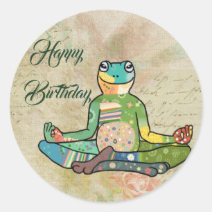 yoga classic round sticker