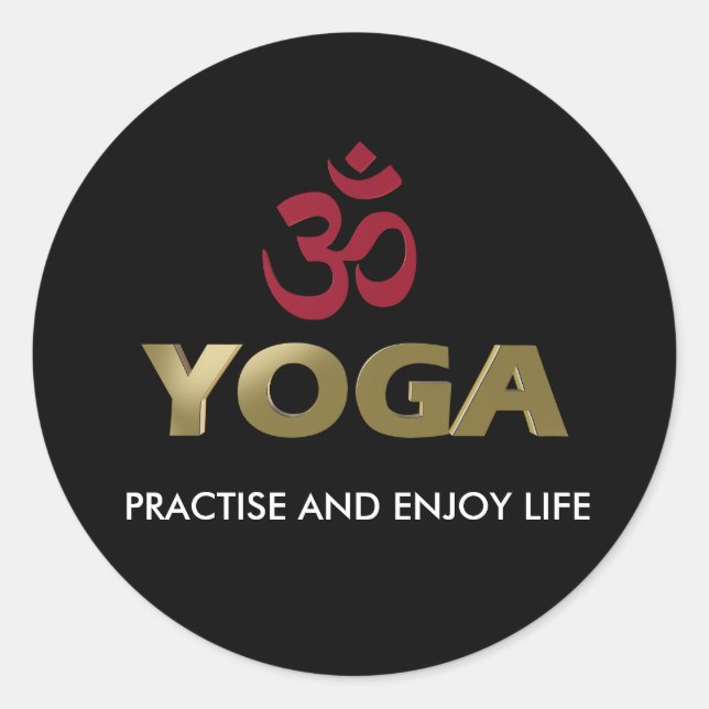 Yoga Classic Round Sticker (Front)