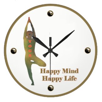 Yoga Clock - Happy Mind Happy Life