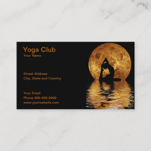 yoga club business cards