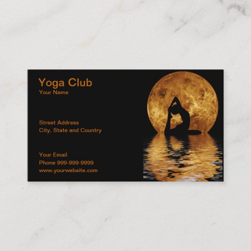 Customizable yoga club business cards