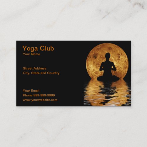 yoga club business card