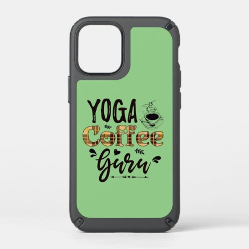 Yoga coffee guru meditation mindfulness green speck iPhone 12 mini case