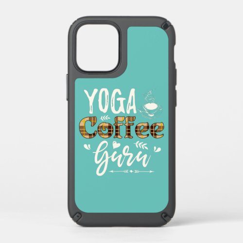 Yoga coffee guru meditation mindfulness turquoise speck iPhone 12 mini case