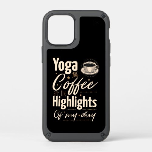 Yoga coffee mindfulness meditation dark background speck iPhone 12 mini case