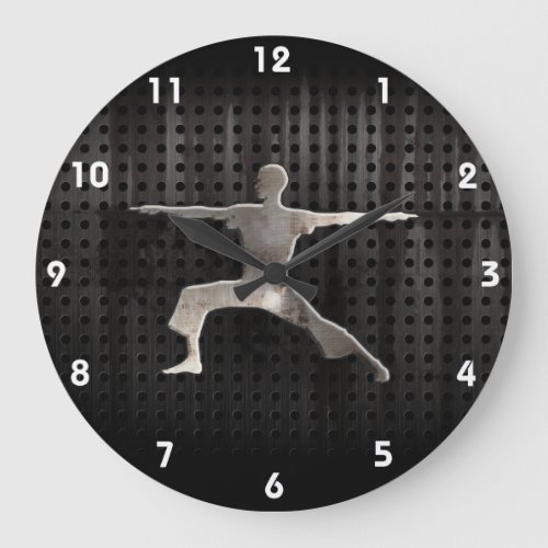 Yoga Cool Black Large Clock