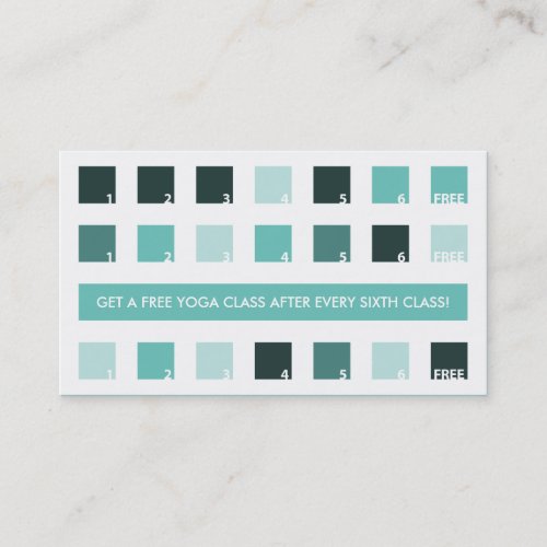 YOGA customer appreciation mod squares Loyalty Card