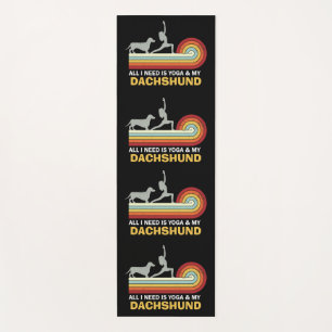 Yoga Dachshund funny vintage Yoga Mat