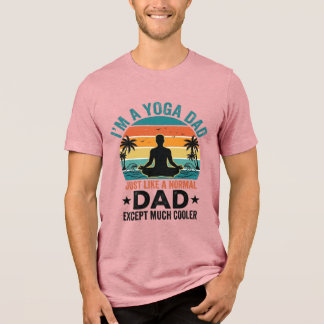 Yoga Dad Vintage Sunset Funny Father Shirt Design_
