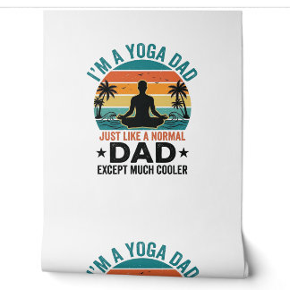 Yoga Dad Vintage Sunset Funny Father Shirt Design_ Wallpaper