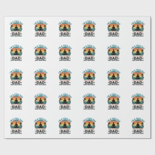 Yoga Dad Vintage Sunset Funny Father Shirt Design_ Wrapping Paper