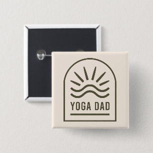 Yoga dad zen spiritual yogi men boho button