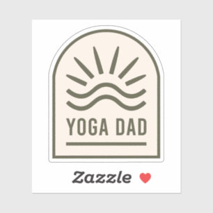 Yoga dad zen spiritual yogi men sticker