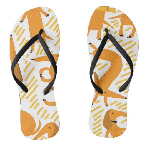 Yoga Dawg Dachshund Flip Flop Beach Sandals