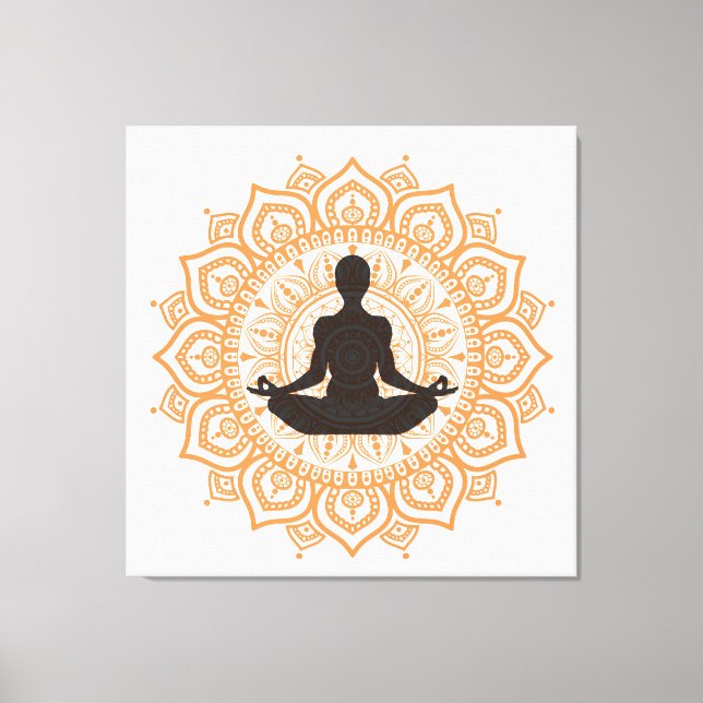 yoga (dhyana mudra) canvas print (Front)
