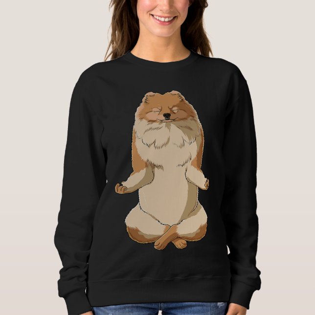 Yoga Dog Pomeranian Sweatshirt (Front)