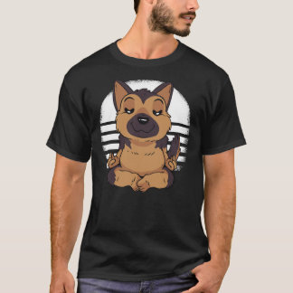 Yoga Dog Pose Meditaiting German Shepherd T-Shirt