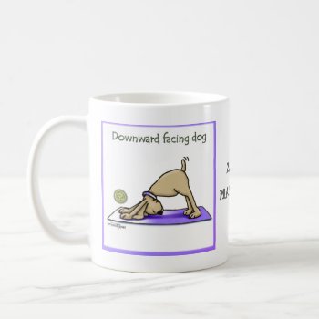 Yoga Dog - Upward Facing Dog Pose Coffee Mug by DancetheNightAway at Zazzle