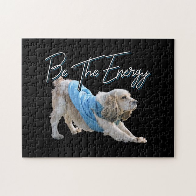 Yoga Downward Dog - Be The Energy Quote Jigsaw Puzzle (Horizontal)
