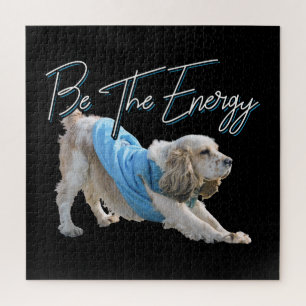 Yoga Downward Dog - Be The Energy Quote Jigsaw Puzzle