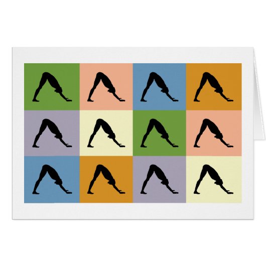 Yoga Downward Facing Dog Cards (Front Horizontal)