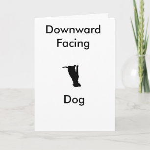 Yoga Downward Facing Dog Greeting Card