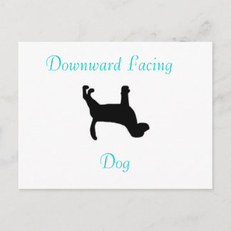 Yoga Downward Facing Dog Post Card