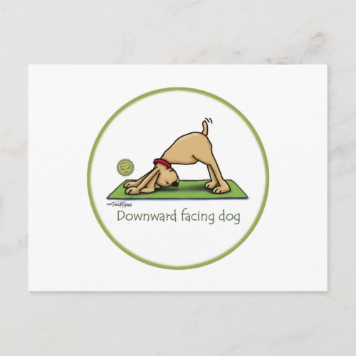 Yoga _ Downward Facing Dog Postcard