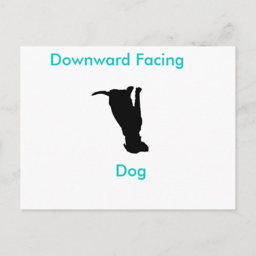 Yoga Downward Facing Dog Retreat Post Card