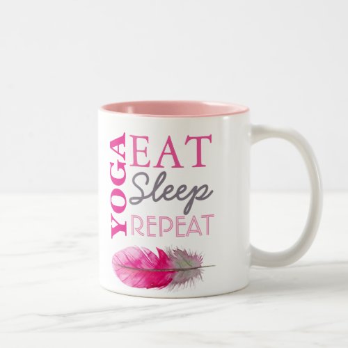 Yoga Eat Sleep Repeat Coffee Mug Two_Tone Coffee Mug