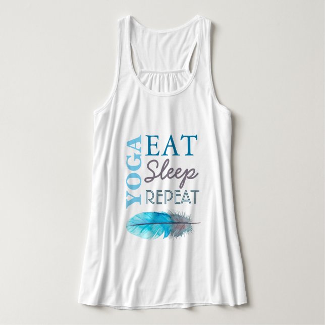 Yoga Eat Sleep Repeat Tank Top (Design Front)