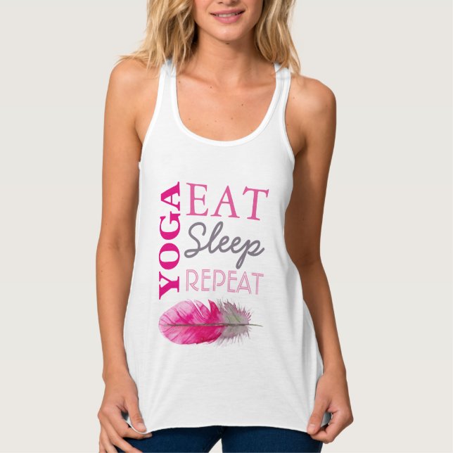 Yoga Eat Sleep Repeat Tank Top (Front)