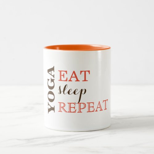 Yoga Eat Sleep Repeat Two_Tone Coffee Mug