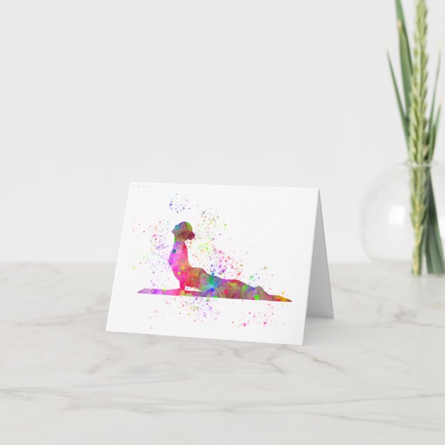 Yoga en acuarela thank you card (Front)