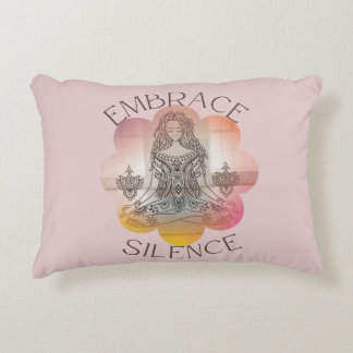 Yoga Enhance Silence Lotus flower for Yoga Lovers Accent Pillow