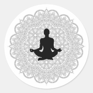 YOGA, Find Yourself Classic Round Sticker