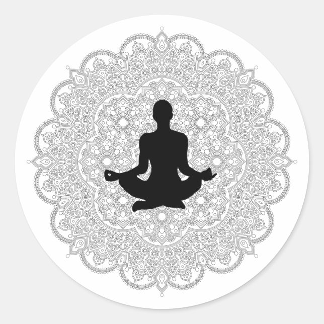 YOGA, Find Yourself  Classic Round Sticker (Front)