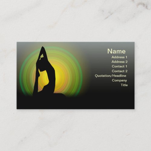 Yoga fitness business card