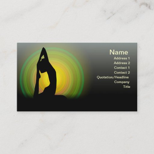 Customizable Yoga fitness business card