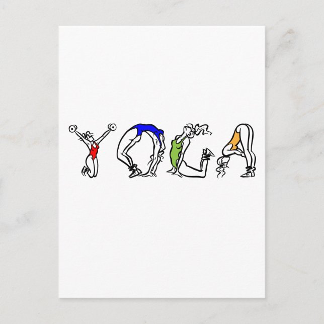 yoga fitness health postcard (Front)