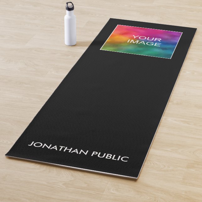 Yoga Fitness Name Mats Template Add Your Photo (In Situ)