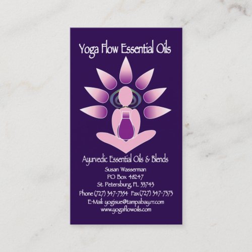 Yoga Flow Essential Oils Business Card Template