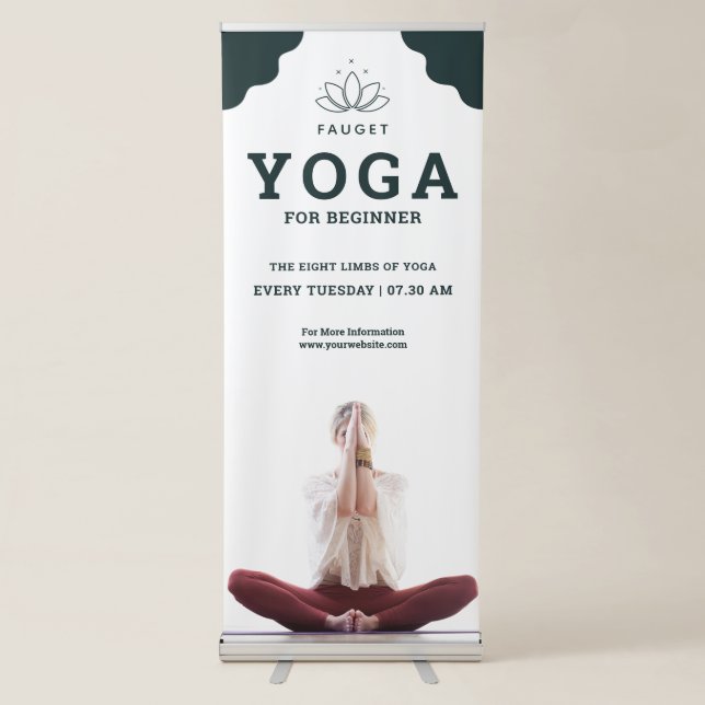 Yoga For Beginner Vertical Retractable Banner (Front)